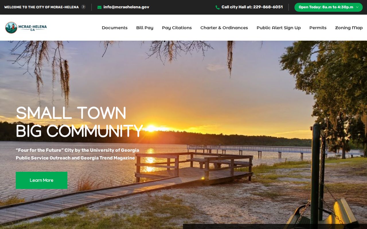 Official McRae-Helena city hall and services website